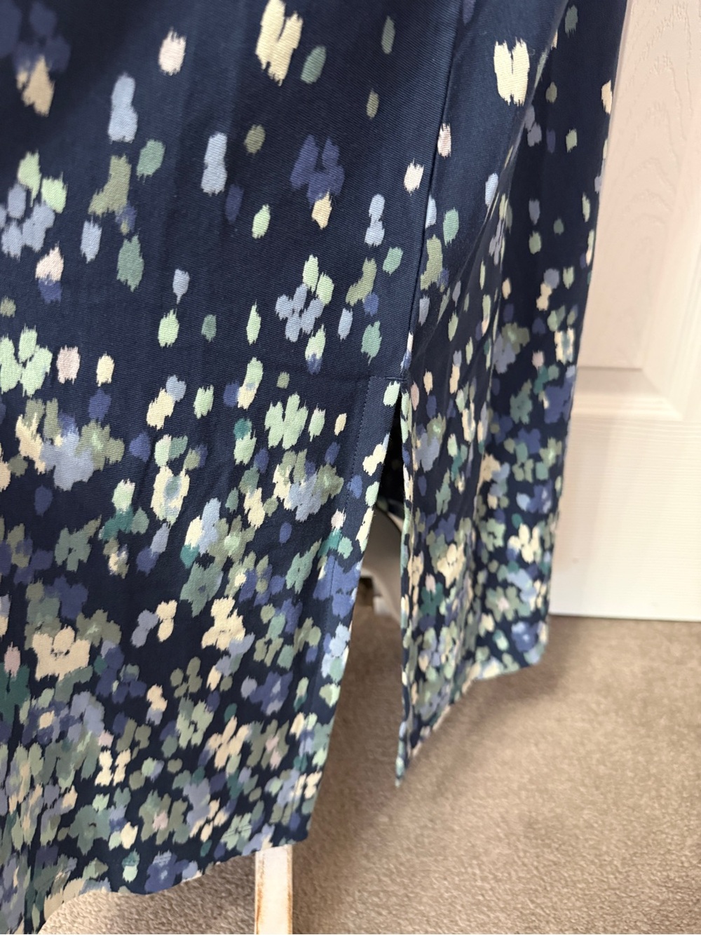 NWT Pure Jill EvryBluff Navy V-Neck Floral Short Sleeve Maxi Dress Sz. XLP #2507 - Picture 4 of 10